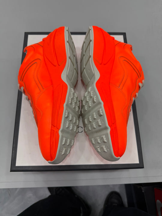 (USED) Gucci Rhyton Low 'Orange Fluorescent' - Sz 7.5