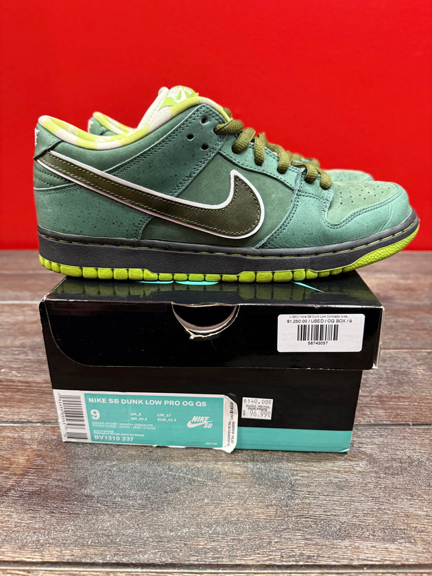 (USED) Nike SB Dunk Low Concepts Green Lobster - Sz 9