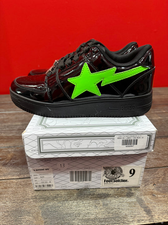 (USED) A Bathing Ape Bape Sta Low Weeknd XO Black - Sz 9