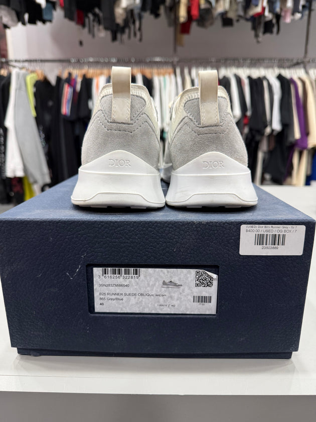 (USED) Dior B25 Runner Grey - Sz 7