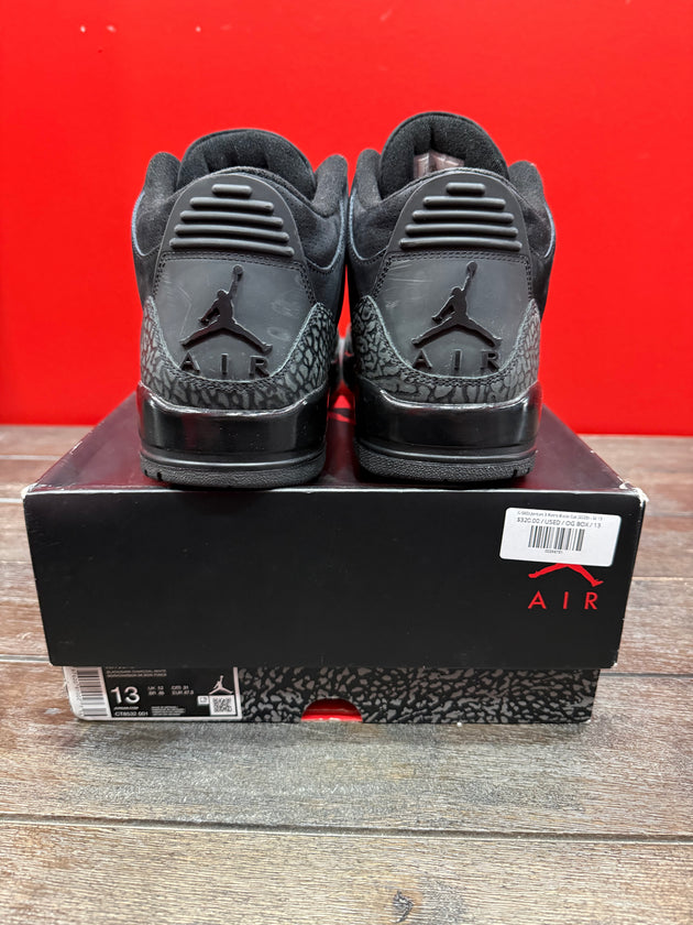 (USED) Jordan 3 Retro Black Cat (2025) - Sz 13