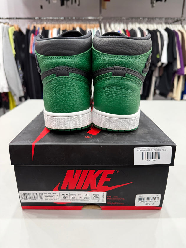 (USED) Jordan 1 Retro High Pine Green Black - Sz 8.5
