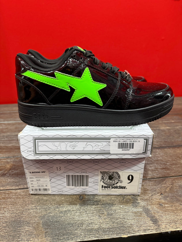 (USED) A Bathing Ape Bape Sta Low Weeknd XO Black - Sz 9