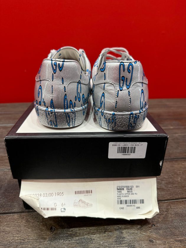 (USED) Gucci Ace Low GG Monogram - Sz 7