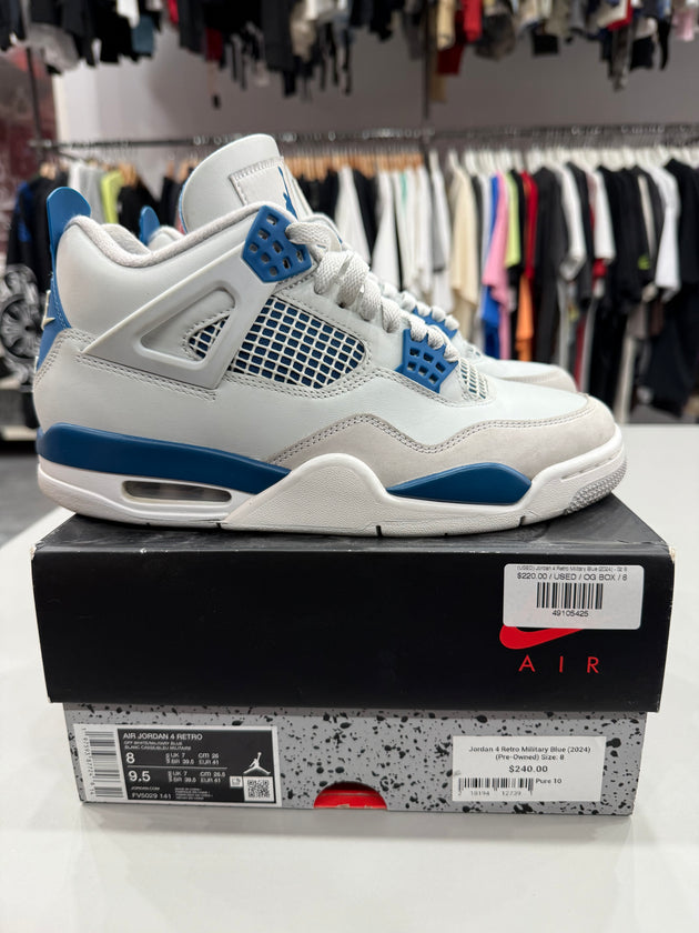 (USED) Jordan 4 Retro Military Blue (2024) - Sz 8