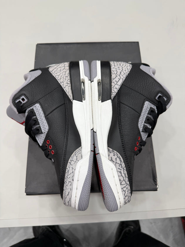 (USED)  Jordan 3 Retro Black Cement (2024) (GS)- Sz 4.5