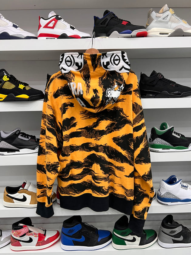 (USED) BAPE Tiger Camo Tiger Relaxed Fit Full Zip Hoodie Orange