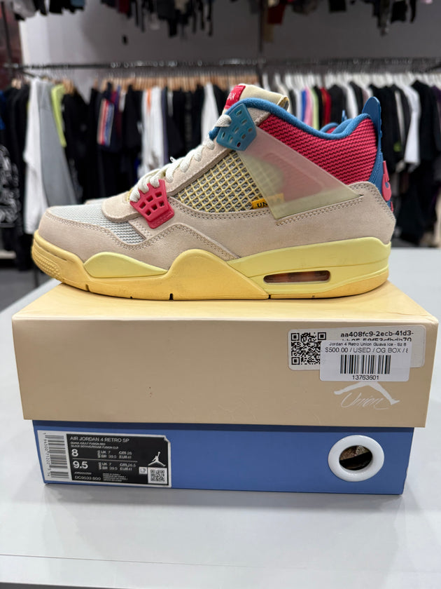 (USED) Jordan 4 Retro Union Guava Ice - Sz 8