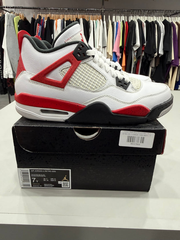 (USED) Jordan 4 Retro Red Cement (GS) - Sz 7
