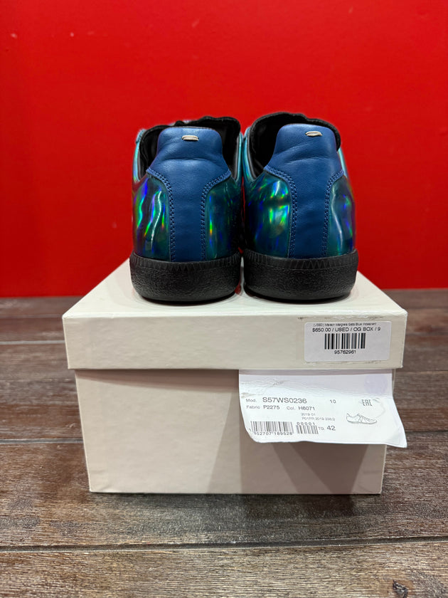 (USED) Maison Margiela Gats Blue Iridescent - Sz 9