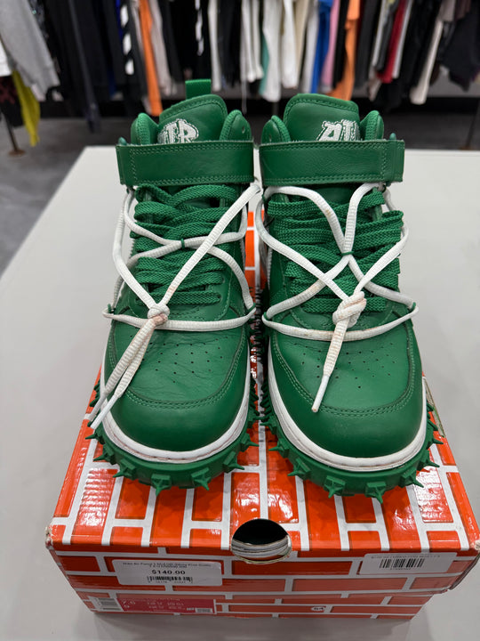 (USED) Nike Air Force 1 Mid Off-White Pine Green - Sz 7.5
