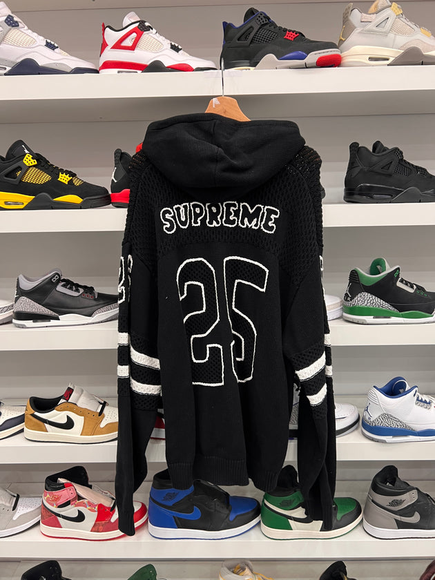 (USED) Supreme Sport Zip Up Hooded Sweater (FW25) Black