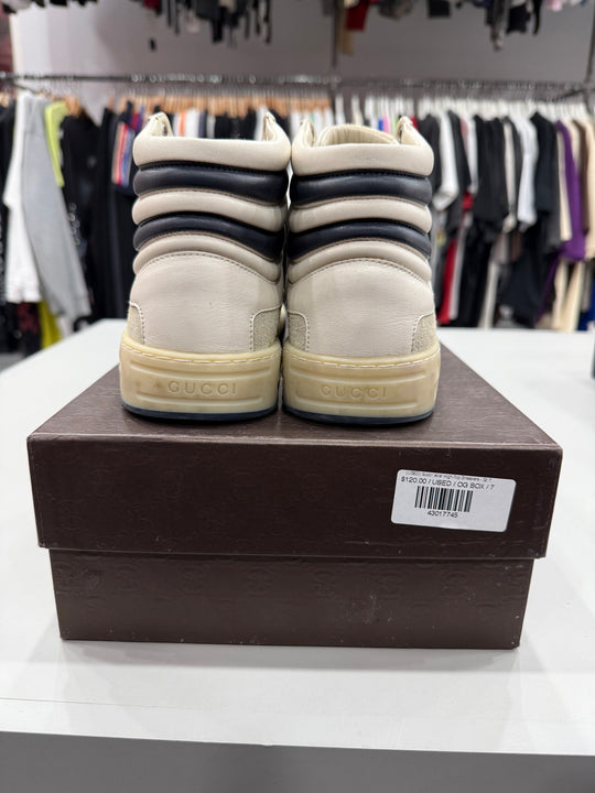 (USED) Gucci 'Ace' High-Top Sneakers - Sz 7
