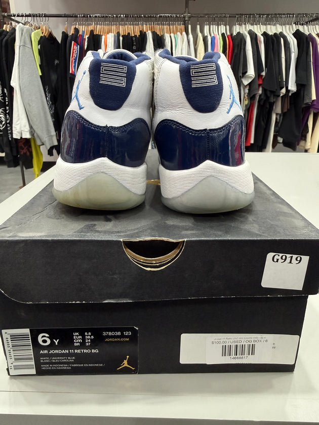 (USED) Jordan 11 Retro UNC Win Like 82 (GS) - Sz 6