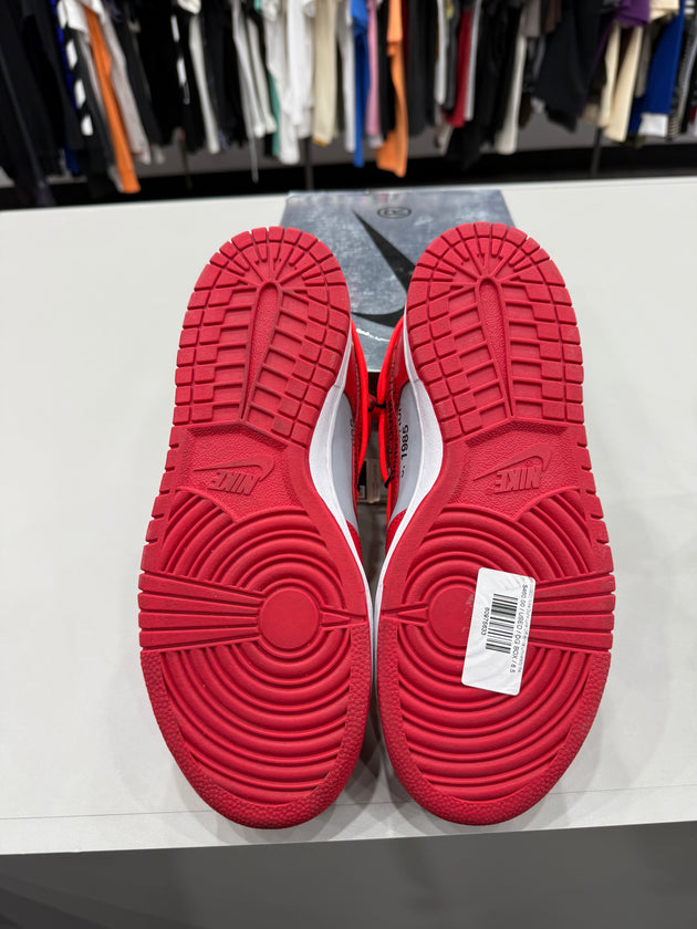 (USED) Nike Dunk Low Off-White University Red - Sz 8.5