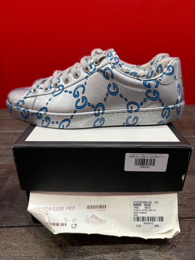 (USED) Gucci Ace Low GG Monogram - Sz 7