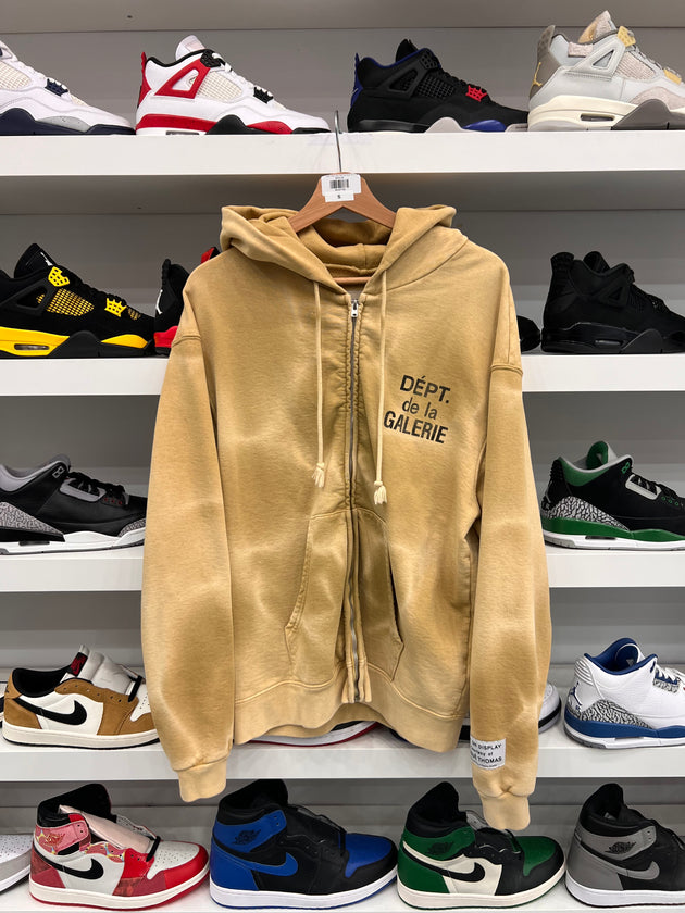 (USED) Gallery Dept. French Zip Hoodie Tan