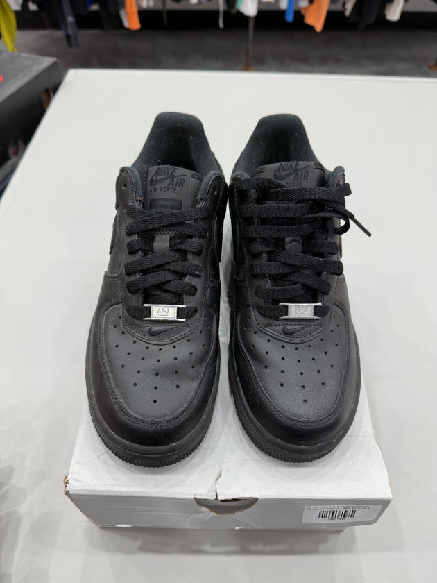 (USED) Nike Air Force 1 Low Supreme Black - Sz 6.5