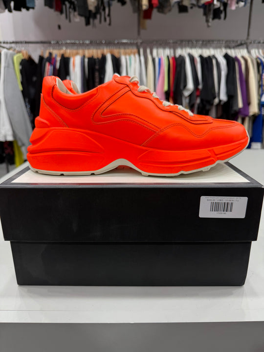 (USED) Gucci Rhyton Low 'Orange Fluorescent' - Sz 7.5