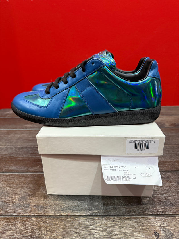 (USED) Maison Margiela Gats Blue Iridescent - Sz 9
