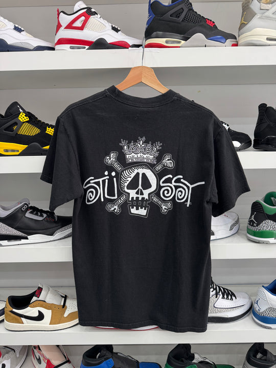(USED) Stussy Pirate King Logo T-Shirt Black