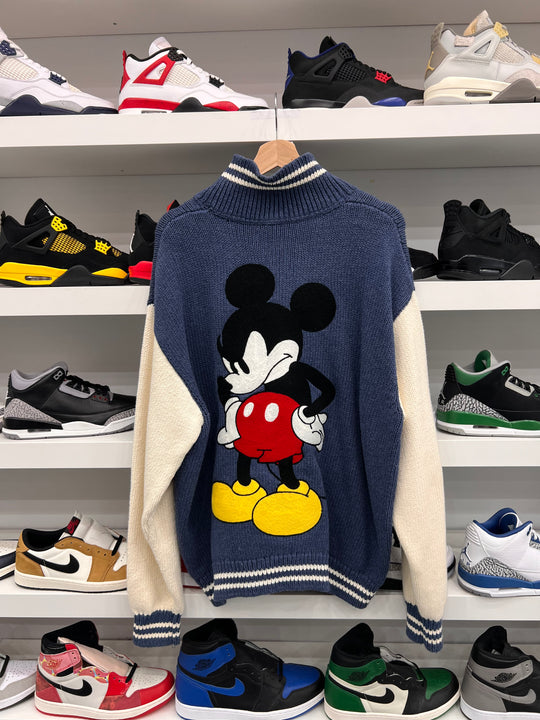 (USED) Kith x Disney Mickey & Friends Wyona Full Zip Sweater Heather Indigo