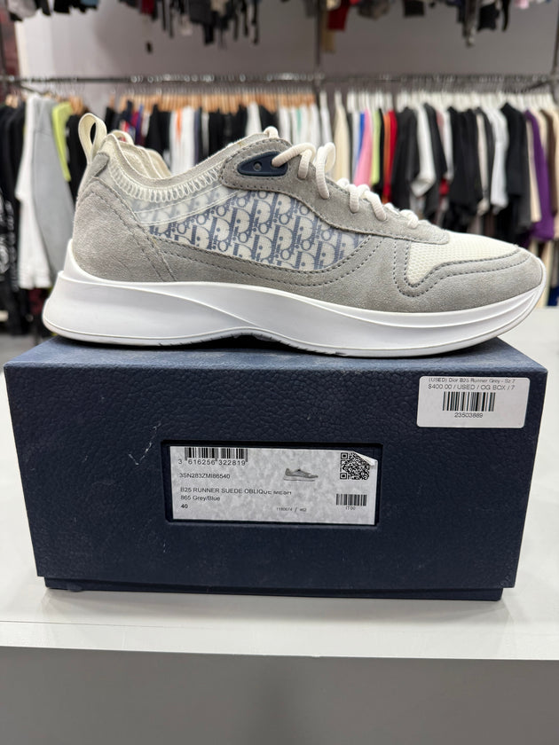 (USED) Dior B25 Runner Grey - Sz 7
