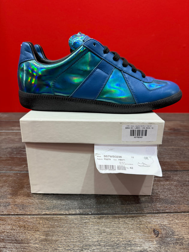 (USED) Maison Margiela Gats Blue Iridescent - Sz 9