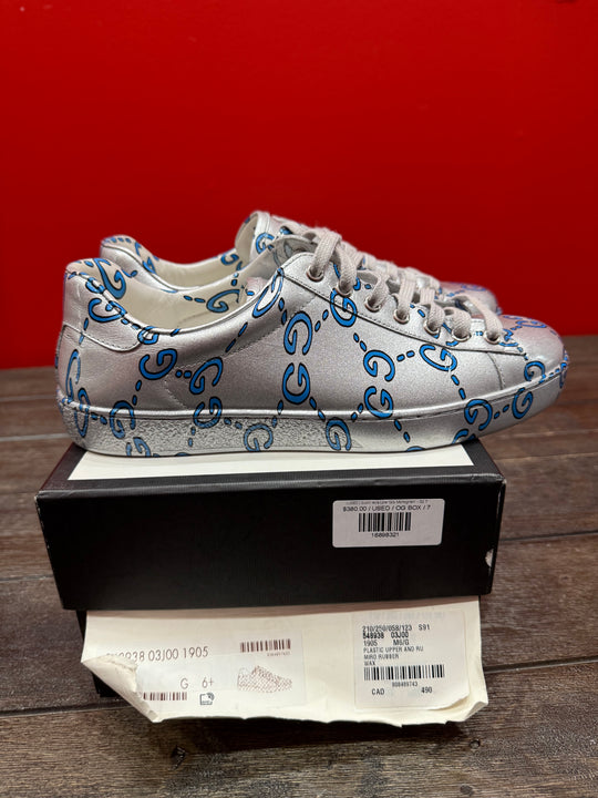 (USED) Gucci Ace Low GG Monogram - Sz 7