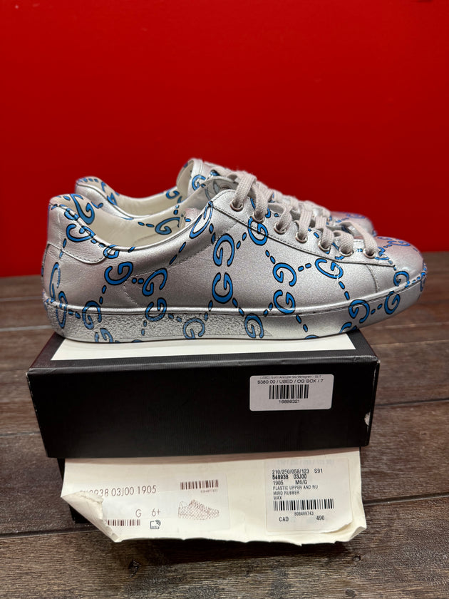 (USED) Gucci Ace Low GG Monogram - Sz 7