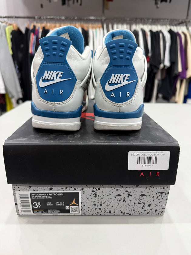 (USED) Jordan 4 Retro Military Blue (2024) (GS) - Sz 3.5