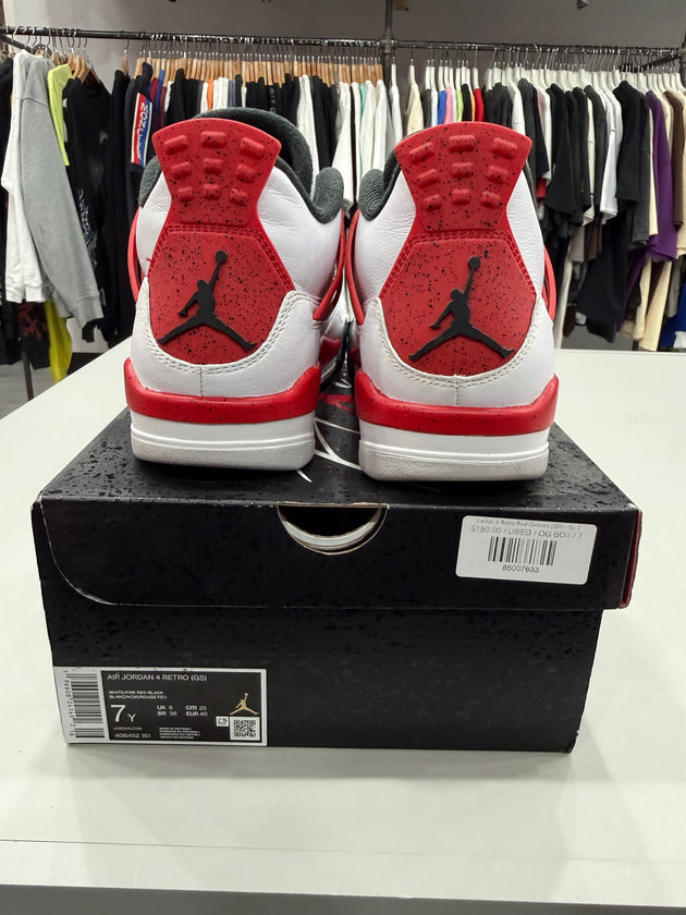 (USED) Jordan 4 Retro Red Cement (GS) - Sz 7