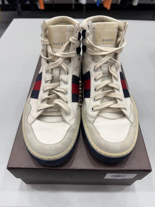 (USED) Gucci 'Ace' High-Top Sneakers - Sz 7