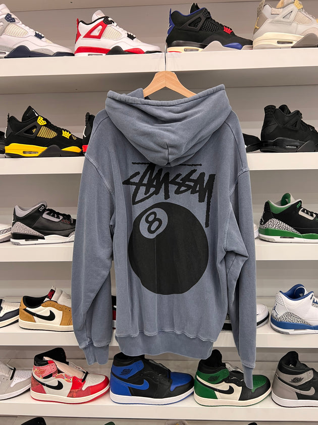 (USED) Stussy 8 Ball Pigment Dyed Hoodie Sweatshirt