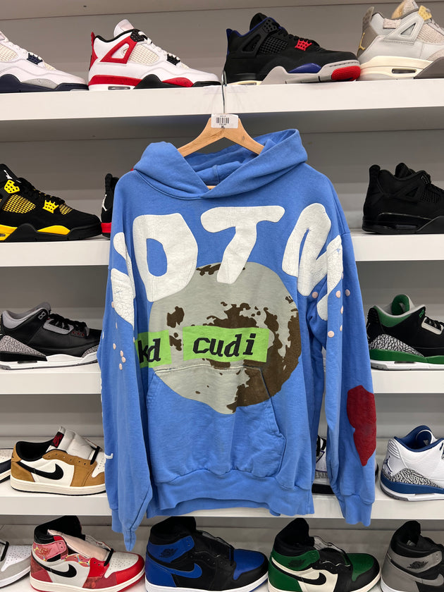 (USED) Kid Cudi CPFM For MOTM III Life Goes By Hoodie Blue