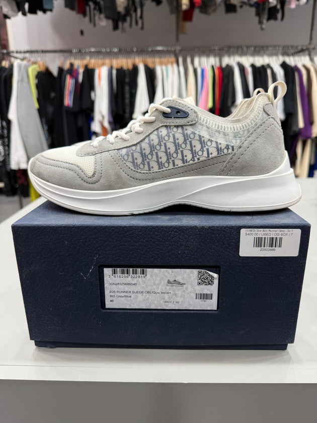(USED) Dior B25 Runner Grey - Sz 7