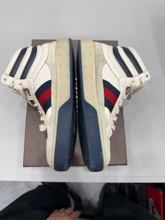 (USED) Gucci 'Ace' High-Top Sneakers - Sz 7