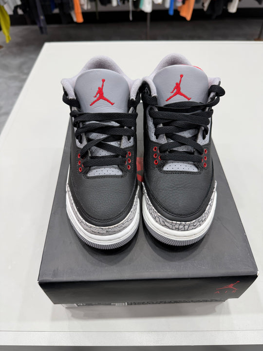(USED)  Jordan 3 Retro Black Cement (2024) (GS)- Sz 4.5