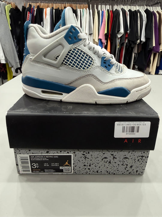 (USED) Jordan 4 Retro Military Blue (2024) (GS) - Sz 3.5