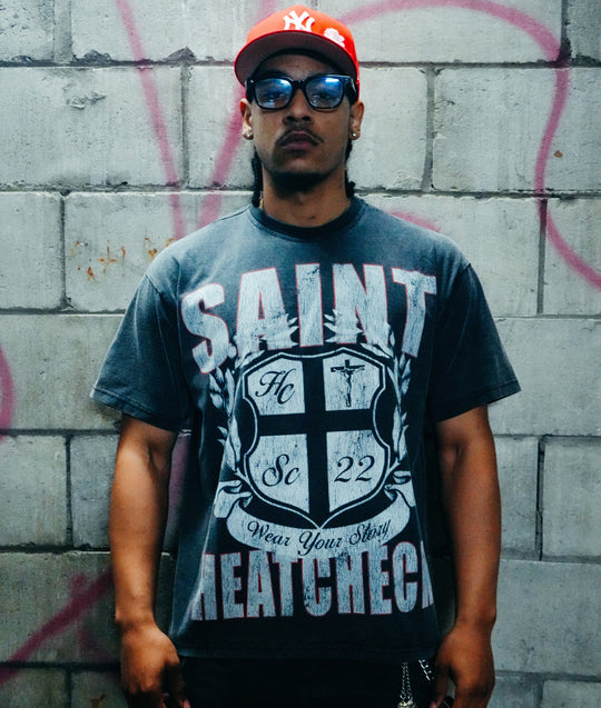 Heatcheck Saint T-Shirt Ash Black