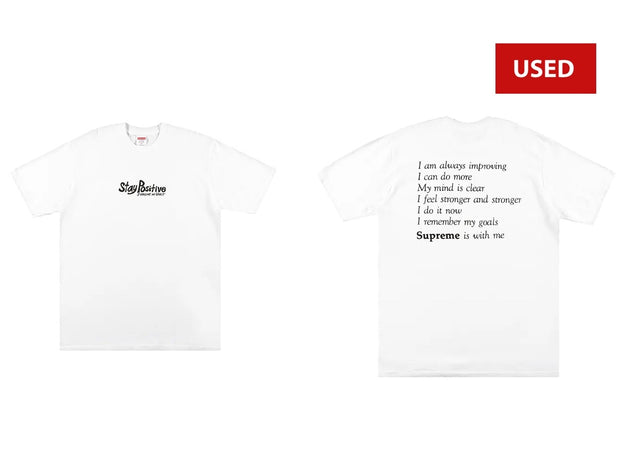 (USED) Supreme Stay Positive Tee 'White'
