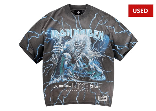(USED) Represent Iron Maiden A Real Live One T-shirt Sunfade Grey