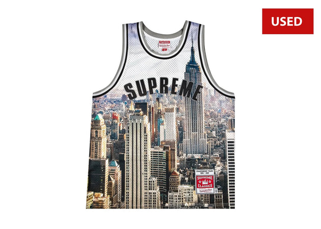 (USED) Supreme x Mitchell And Ness Basketball Jersey 'Skyline'