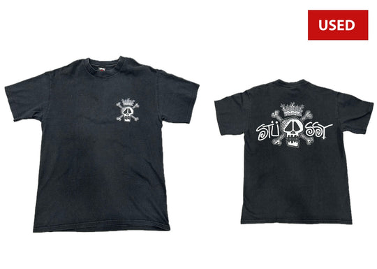 (USED) Stussy Pirate King Logo T-Shirt Black