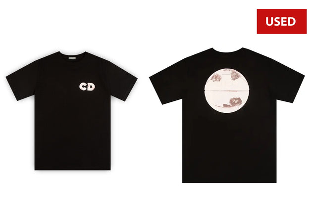 (USED) Dior x Daniel Arsham Eroded 'CD' & Basketball 3D Print Tee 'Black'