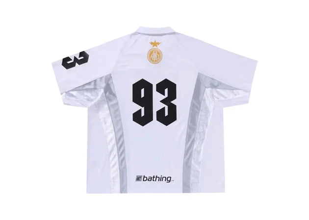 BAPE White Multi Logo Soccer Shorts + Jersey Set