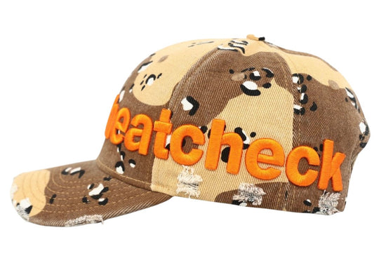 Aged Bootlegged 6 Pannel Trucker Sand Camo
