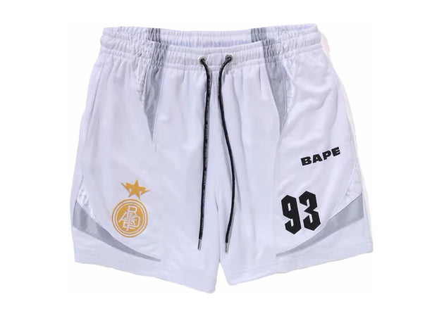 BAPE White Multi Logo Soccer Shorts + Jersey Set