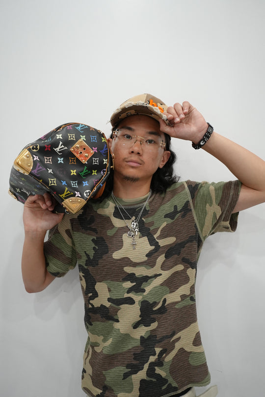 Aged Bootlegged 6 Pannel Trucker Sand Camo