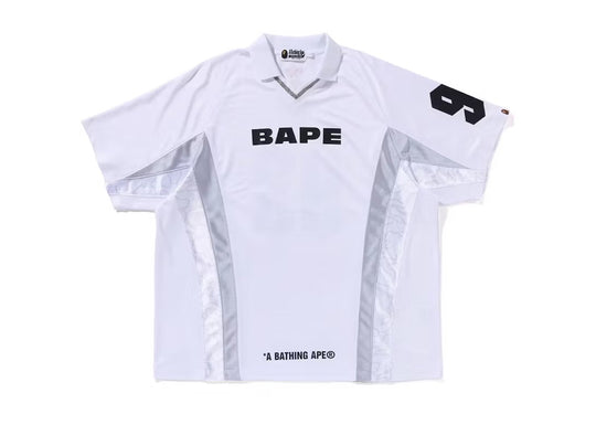 BAPE White Multi Logo Soccer Shorts + Jersey Set